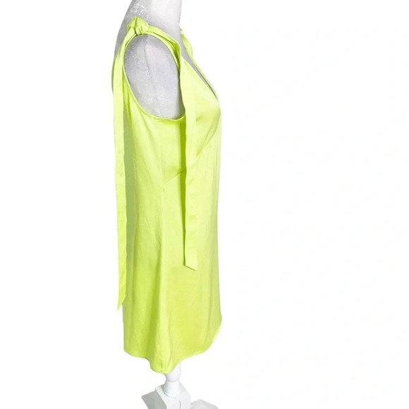 NEW Stine Goya Rosario Neon Green Mini Dress Tie Shoulder Size 2/4 - Picture 7 of 11